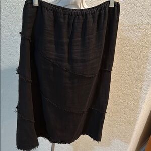 Chocolate Brown Linen Skirt